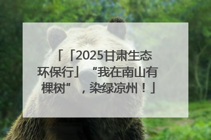 「2025甘肃生态环保行」“我在南山有棵树”，染绿凉州！