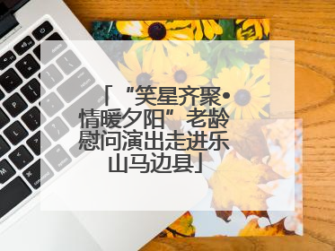 “笑星齐聚•情暖夕阳”老龄慰问演出走进乐山马边县