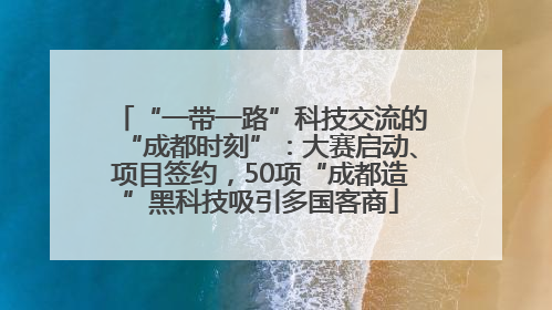 “一带一路”科技交流的“成都时刻”：大赛启动、项目签约，50项“成都造”黑科技吸引多国客商