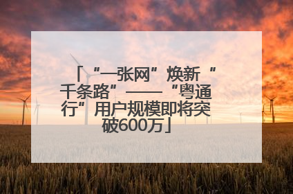 “一张网”焕新“千条路”——“粤通行”用户规模即将突破600万