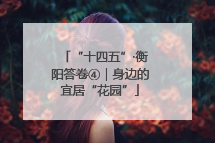 “十四五”·衡阳答卷④｜身边的宜居“花园”