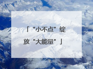 “小不点”绽放“大能量”