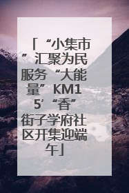 “小集市”汇聚为民服务“大能量”KM15′“香”街子学府社区开集迎端午