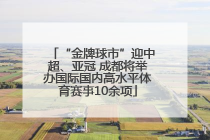 “金牌球市”迎中超、亚冠 成都将举办国际国内高水平体育赛事10余项