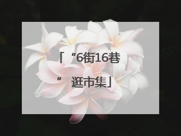 “6街16巷” 逛市集