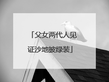 父女两代人见证沙地披绿装