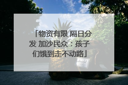 物资有限 隔日分发 加沙民众：孩子们饿到走不动路