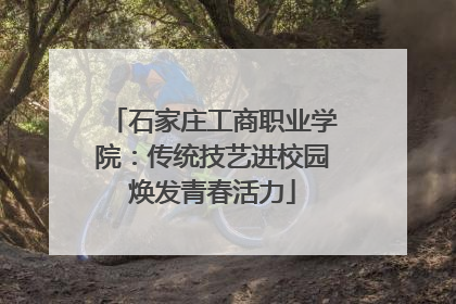 石家庄工商职业学院：传统技艺进校园焕发青春活力