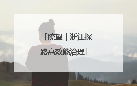 瞭望｜浙江探路高效能治理