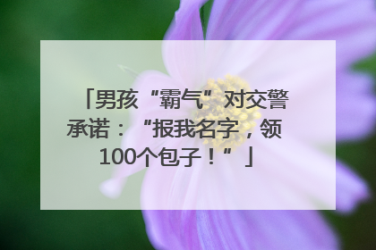 男孩“霸气”对交警承诺：“报我名字，领100个包子！”