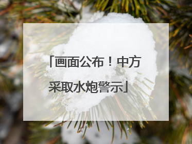 画面公布！中方采取水炮警示