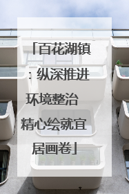 百花湖镇：纵深推进环境整治 精心绘就宜居画卷
