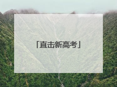 直击新高考