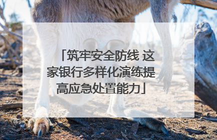 筑牢安全防线 这家银行多样化演练提高应急处置能力
