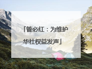 管必红：为维护华社权益发声