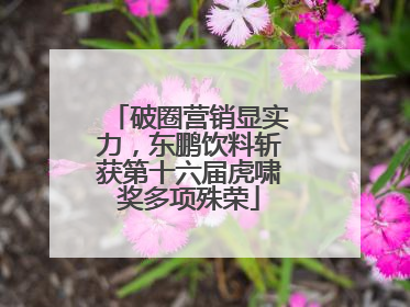 破圈营销显实力，东鹏饮料斩获第十六届虎啸奖多项殊荣