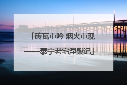 砖瓦重吟 烟火重现——泰宁老宅涅槃记