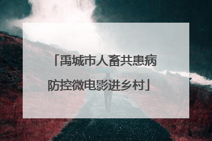 禹城市人畜共患病防控微电影进乡村