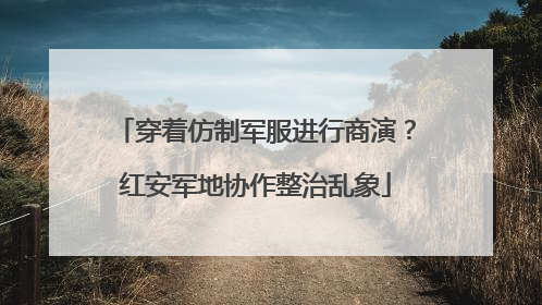 穿着仿制军服进行商演？红安军地协作整治乱象