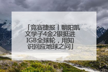 竞赛捷报丨朝阳凯文学子4金2银挺进IGB全球轮，用知识回应地球之问