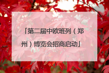 第二届中欧班列（郑州）博览会招商启动