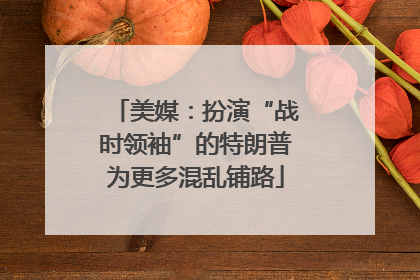 美媒：扮演“战时领袖”的特朗普为更多混乱铺路