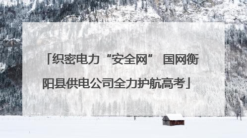织密电力“安全网” 国网衡阳县供电公司全力护航高考