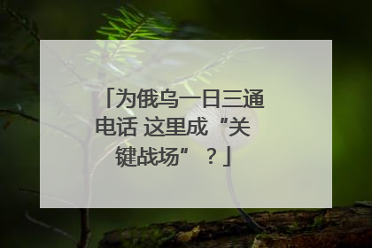 为俄乌一日三通电话 这里成“关键战场”？