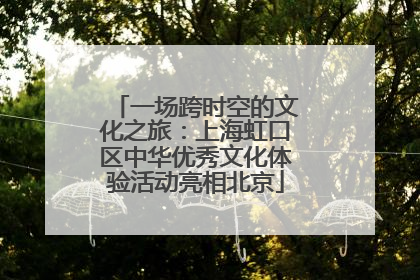 一场跨时空的文化之旅：上海虹口区中华优秀文化体验活动亮相北京