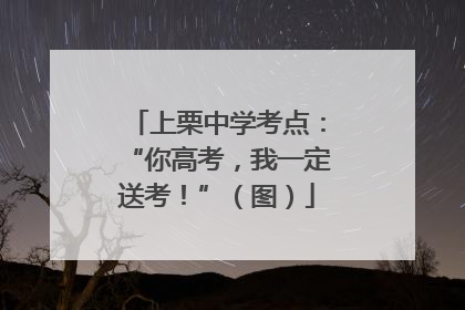 上栗中学考点：“你高考，我一定送考！”（图）
