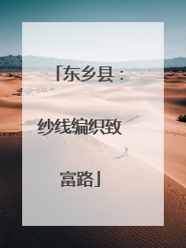 东乡县：纱线编织致富路