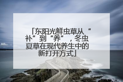 东阳光鲜虫草从“补”到“养”，冬虫夏草在现代养生中的新打开方式