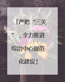 严把“三关”，全力推进综治中心规范化建设