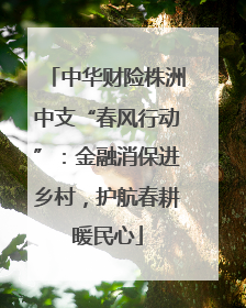 中华财险株洲中支“春风行动”：金融消保进乡村，护航春耕暖民心