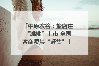 中原农谷：盐店庄“滩桃”上市 全国客商凌晨“赶集”