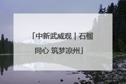中新武威观｜石榴同心 筑梦凉州