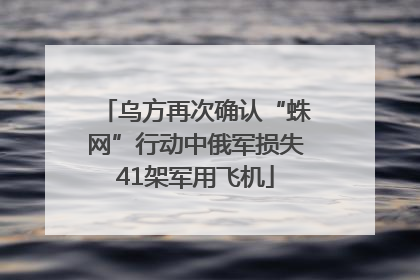 乌方再次确认“蛛网”行动中俄军损失41架军用飞机
