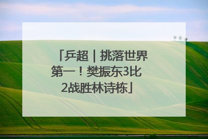 乒超｜挑落世界第一！樊振东3比2战胜林诗栋