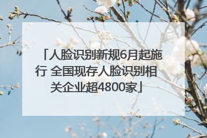 人脸识别新规6月起施行 全国现存人脸识别相关企业超4800家