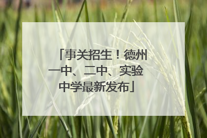 事关招生！德州一中、二中、实验中学最新发布