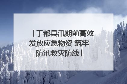 于都县汛期前高效发放应急物资 筑牢防汛救灾防线