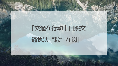 交通在行动丨日照交通执法“粽”在岗