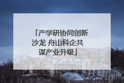 产学研协同创新沙龙 舟山科企共谋产业升级