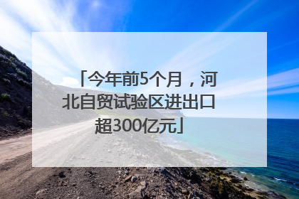 今年前5个月，河北自贸试验区进出口超300亿元