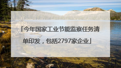 今年国家工业节能监察任务清单印发，包括2797家企业