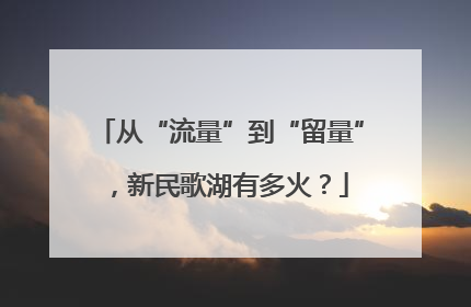从“流量”到“留量”，新民歌湖有多火？