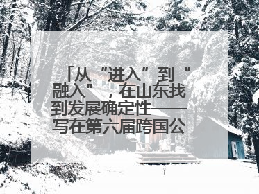 从“进入”到“融入”，在山东找到发展确定性——写在第六届跨国公司领导人青岛峰会开幕之际