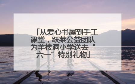 从爱心书屋到手工课堂，跃莱公益团队为羊楼洞小学送去“六一”特别礼物