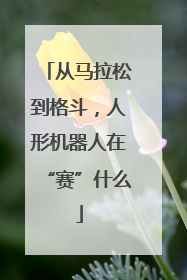 从马拉松到格斗，人形机器人在“赛”什么