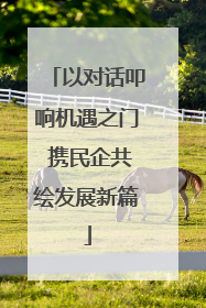 以对话叩响机遇之门 携民企共绘发展新篇